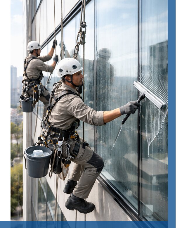 Мойка окон альпинистами в Медногорске от 4577 р. | ВЫСОТНИК-Мдн