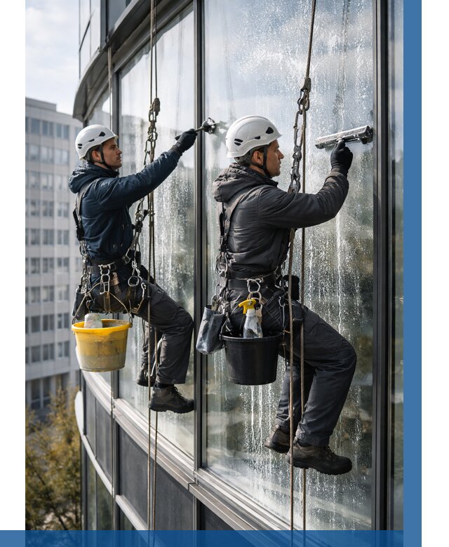 Мойка панорамных окон в Медногорске от 356 р. заказать у ВЫСОТНИК-Мдн
