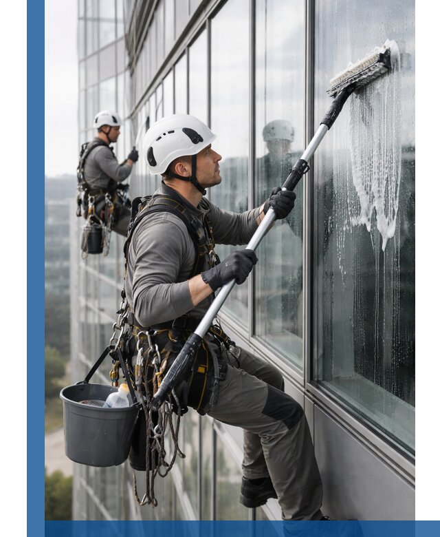 Высотная мойка сплошного остекления с выездом в Медногорске