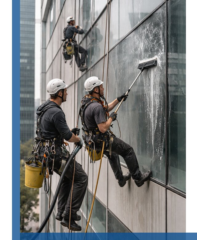 Профессиональная высотная мойка фасадов зданий в Медногорске