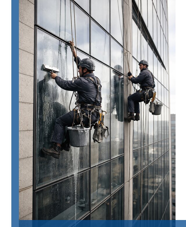 Профессиональная мойка стеклянных фасадов зданий в Медногорске