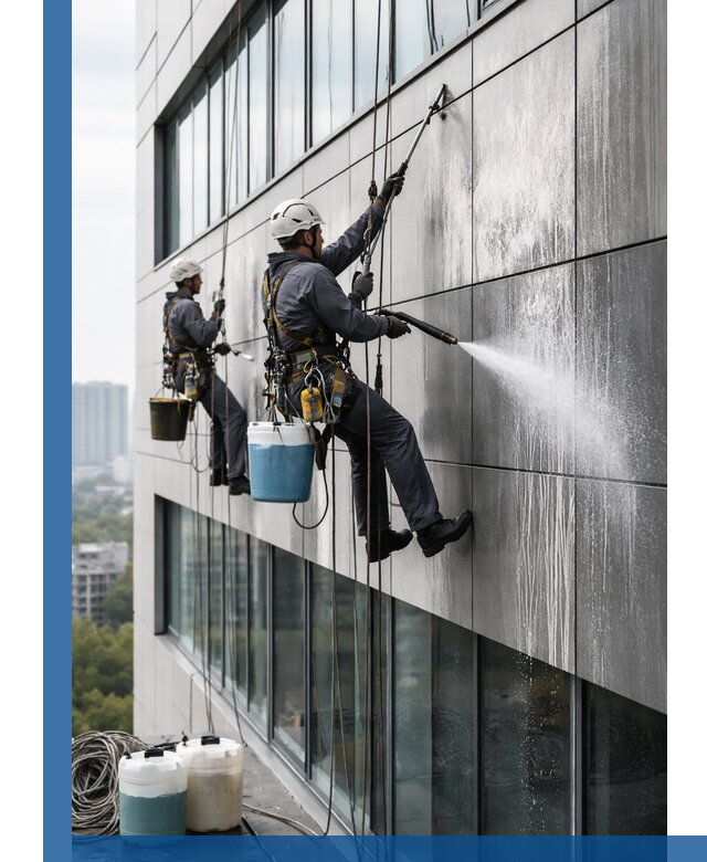 Профессиональная мойка вентилируемых фасадов в Медногорске