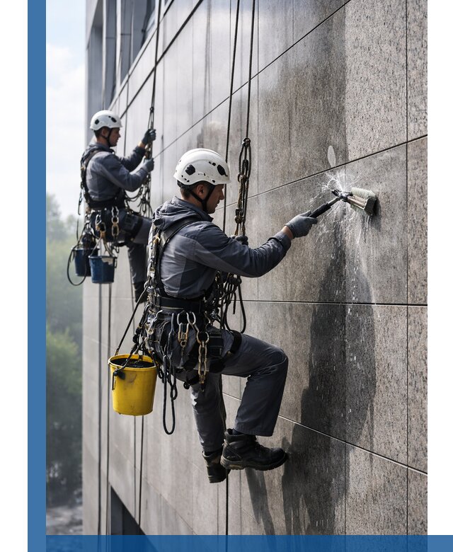 Профессиональная мойка фасада из керамогранита в Медногорске