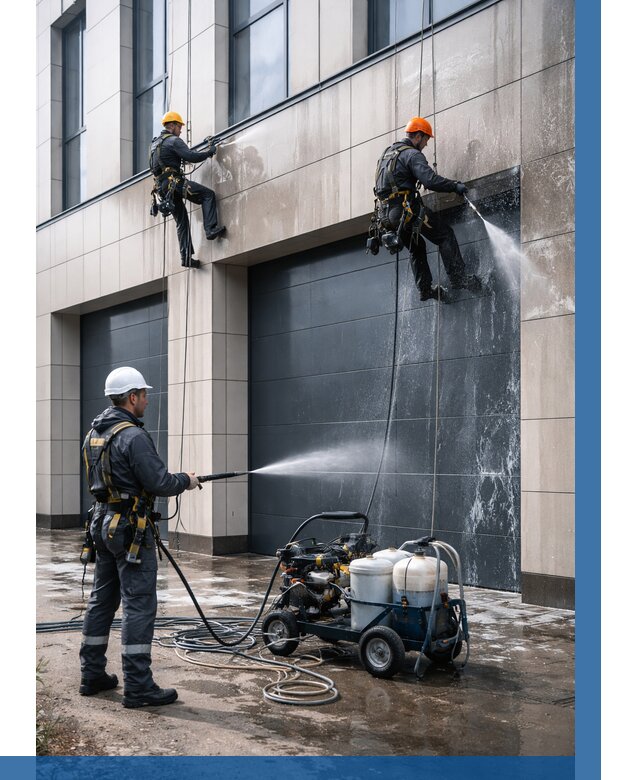 Послестроительная мойка фасада в Медногорске от 305 р. | ВЫСОТНИК-Мдн