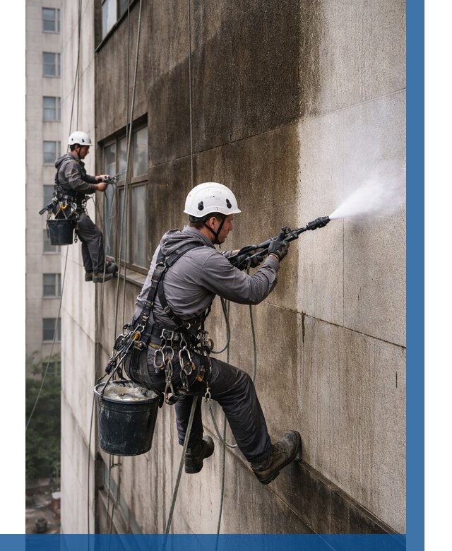 Очистка фасада от копоти в Медногорске от 254 р. | ВЫСОТНИК-Мдн