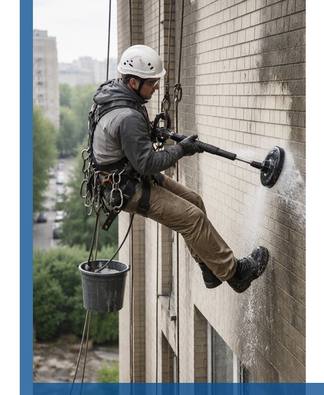 Очистка фасада от копоти в Медногорске профессионально и безопасно