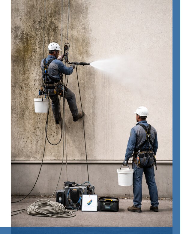 Очистка фасада от плесени в Медногорске от 305 р. | ВЫСОТНИК-Мдн