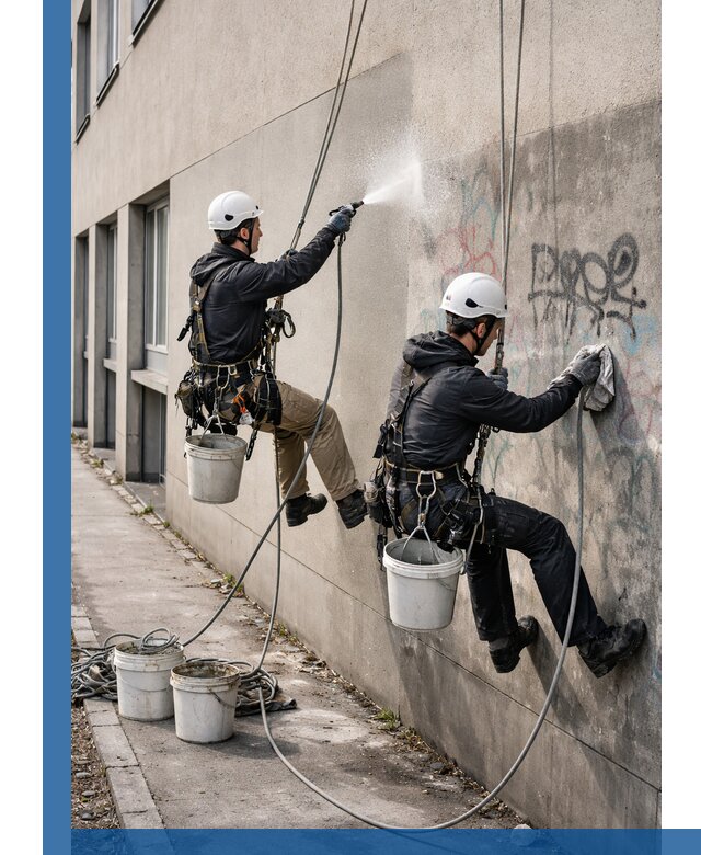 Антиграффити покрытие фасада с защитой от надписей в Медногорске