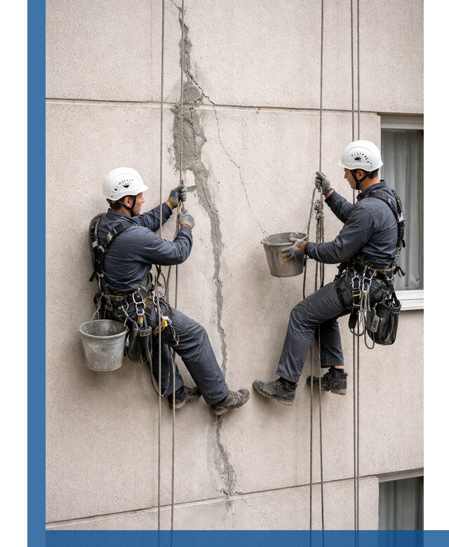 Заделка трещин на фасаде в Медногорске с гарантийным ремонтом