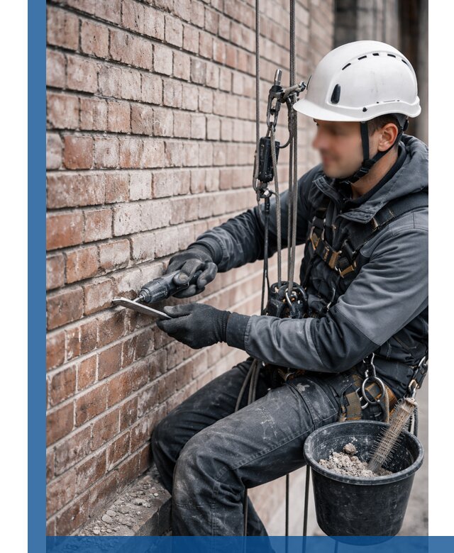 Расшивка кирпичных швов фасадов и стен, ремонт в Медногорске