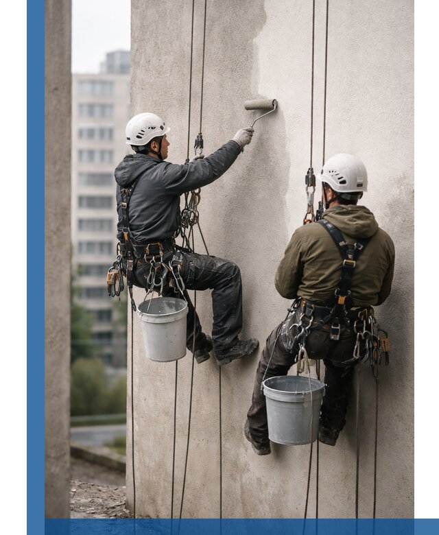 Покраска фасадов высотными альпинистами в Медногорске с гарантией