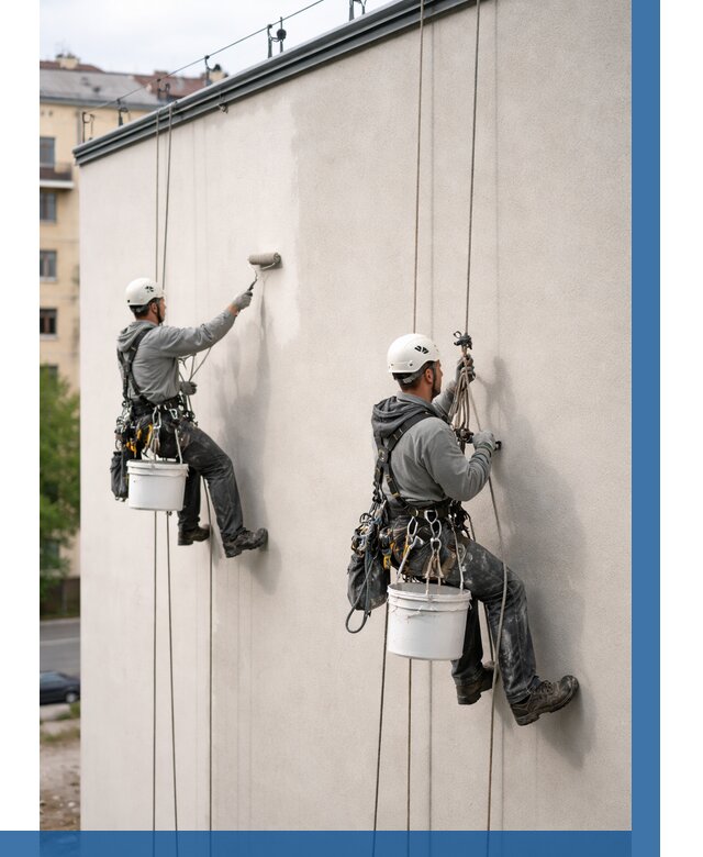 Покраска оштукатуренного фасада в Медногорске от 326 р. | ВЫСОТНИК-Мдн