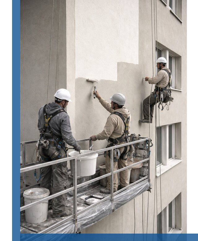 Покраска оштукатуренного фасада в Медногорске под ключ с гарантией