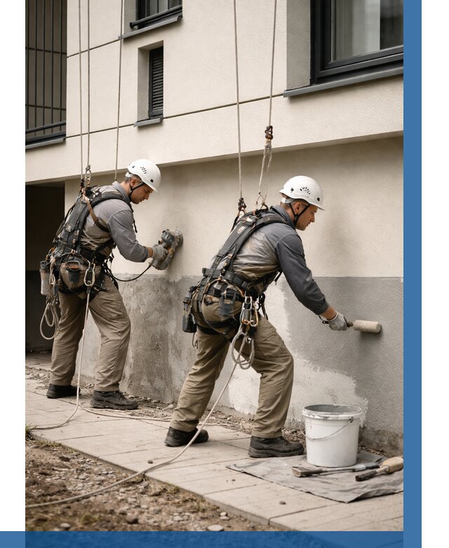 Окраска цоколя здания в Медногорске от 458 р. под ключ | ВЫСОТНИК-Мдн