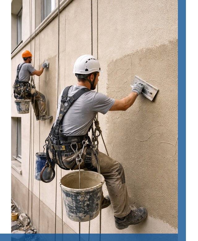 Декоративная штукатурка фасада в Медногорске от 1221 р. | ВЫСОТНИК-Мдн