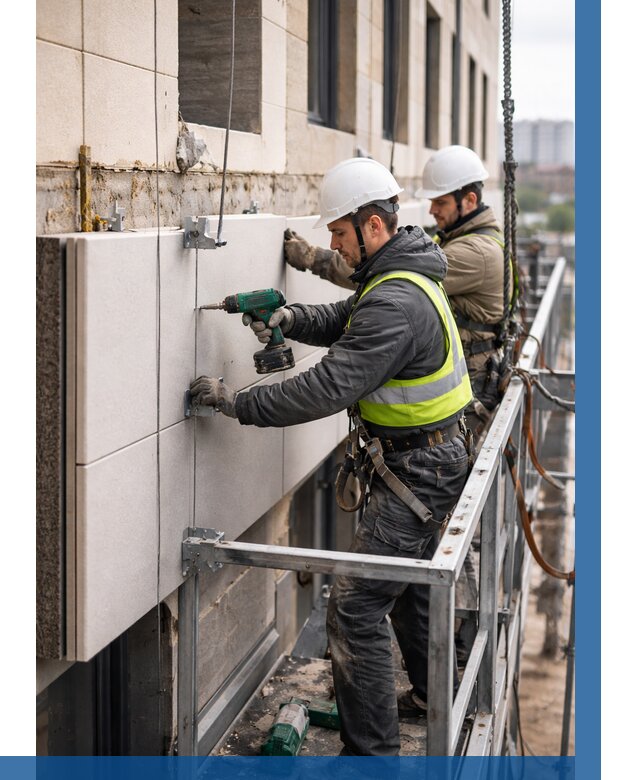 Монтаж фасадных термопанелей в Медногорске от 1526 р. | ВЫСОТНИК-Мдн