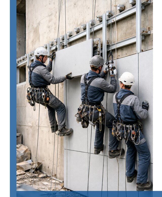 Монтаж вентилируемого фасада в Медногорске под ключ с гарантией качества