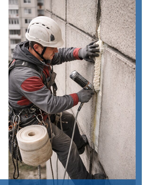 Утепление межпанельных швов в Медногорске от 712 р. | ВЫСОТНИК-Мдн