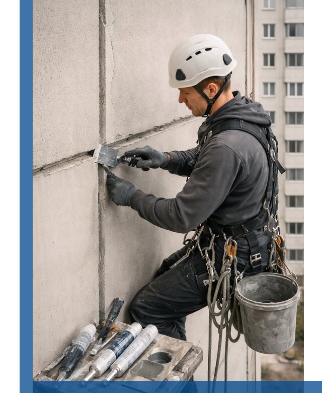 Ремонт межпанельных швов в Медногорске герметизация и восстановление