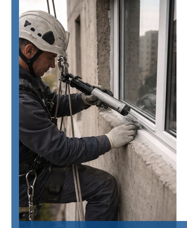 Герметизация оконных швов снаружи в Медногорске профессионально