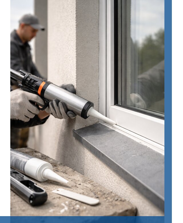 Герметизация монтажных швов окон в Медногорске от 661 р. | ВЫСОТНИК-Мдн