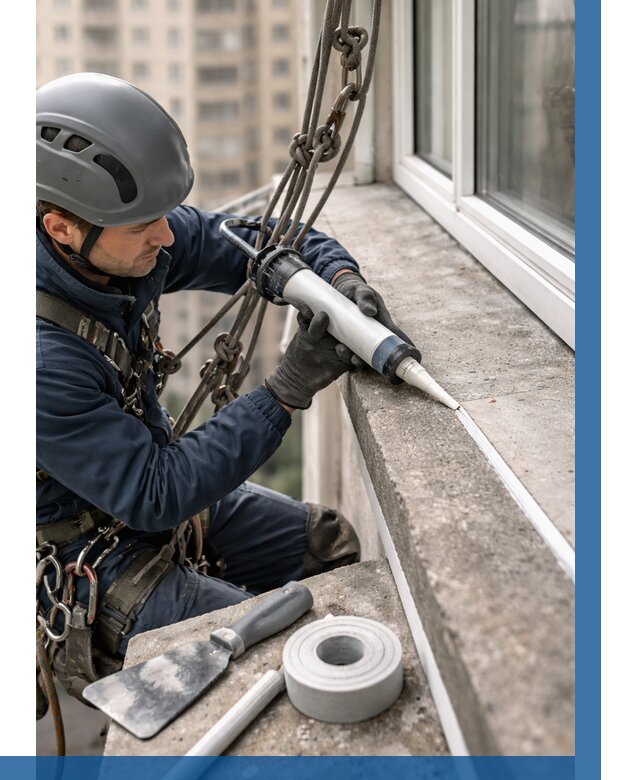 Герметизация балконного козырька в Медногорске от 4577 р. | ВЫСОТНИК-Мдн