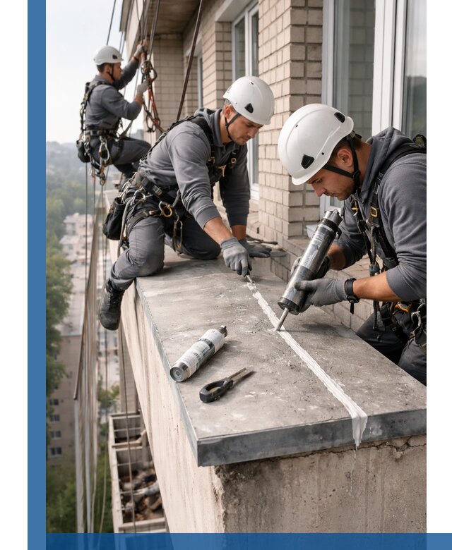 Герметизация балконного козырька в Медногорске профессионально