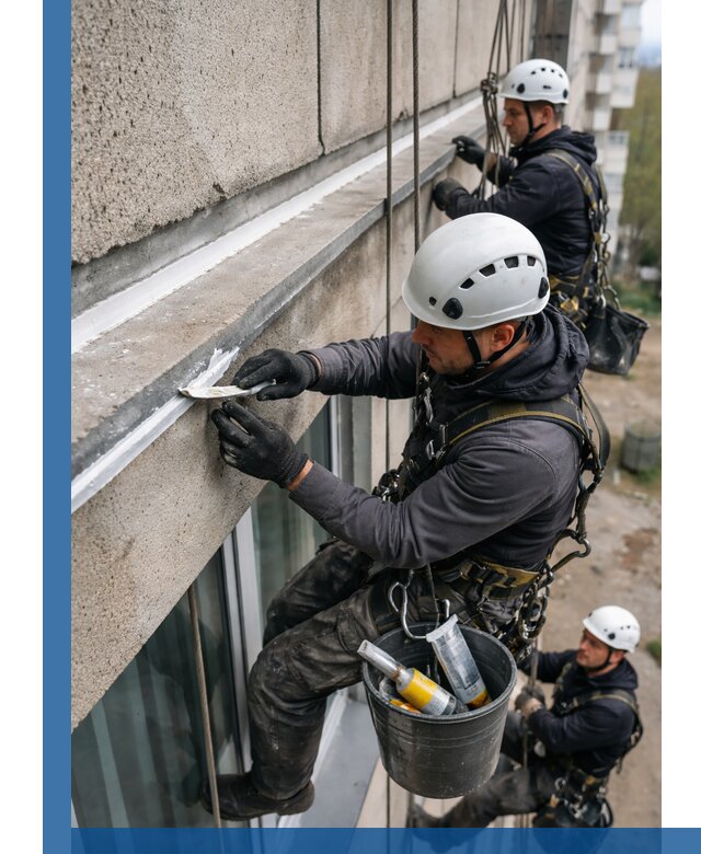 Герметизация примыкания балкона в Медногорске под ключ с гарантией