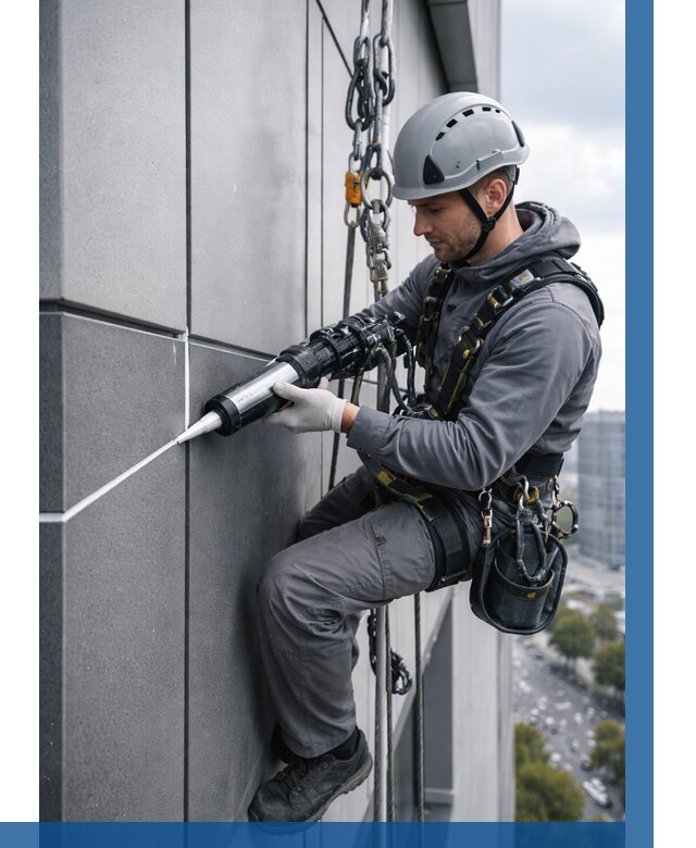 Герметизация стыков фасадных панелей в Медногорске от 6612 р.| ВЫСОТНИК-Мдн