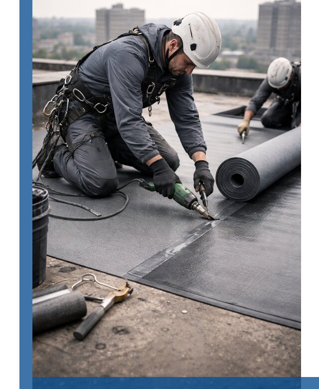 Ремонт мягкой кровли в Медногорске с выездом промальпинистов