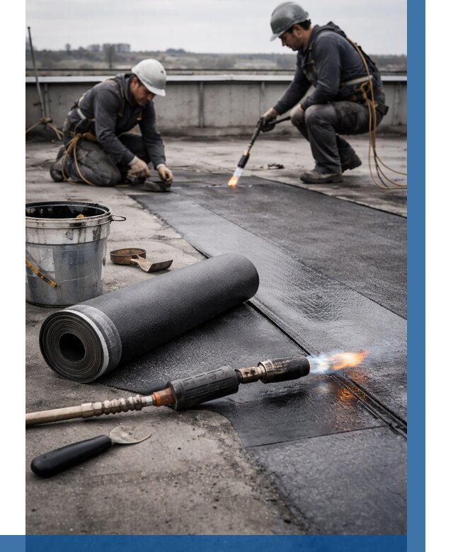 Ремонт рулонной кровли в Медногорске от 661 р. | ВЫСОТНИК-Мдн