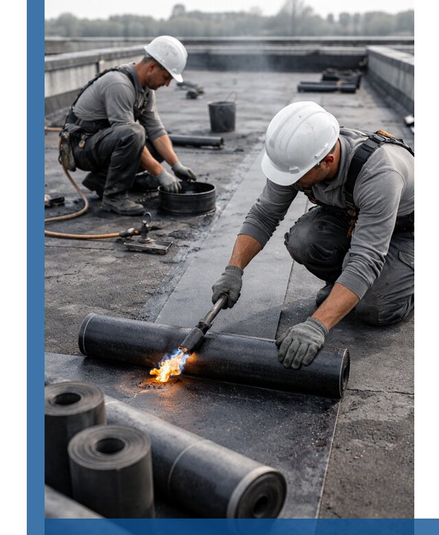 Ремонт рулонной кровли в Медногорске герметизация и восстановление