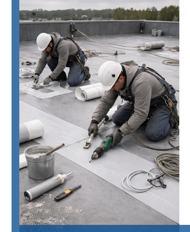 Ремонт мембранной кровли в Медногорске качественно и с гарантией