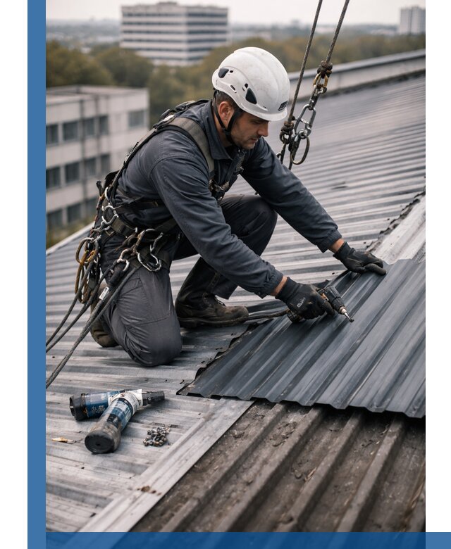 Ремонт профнастила на кровле в Медногорске, работы под ключ