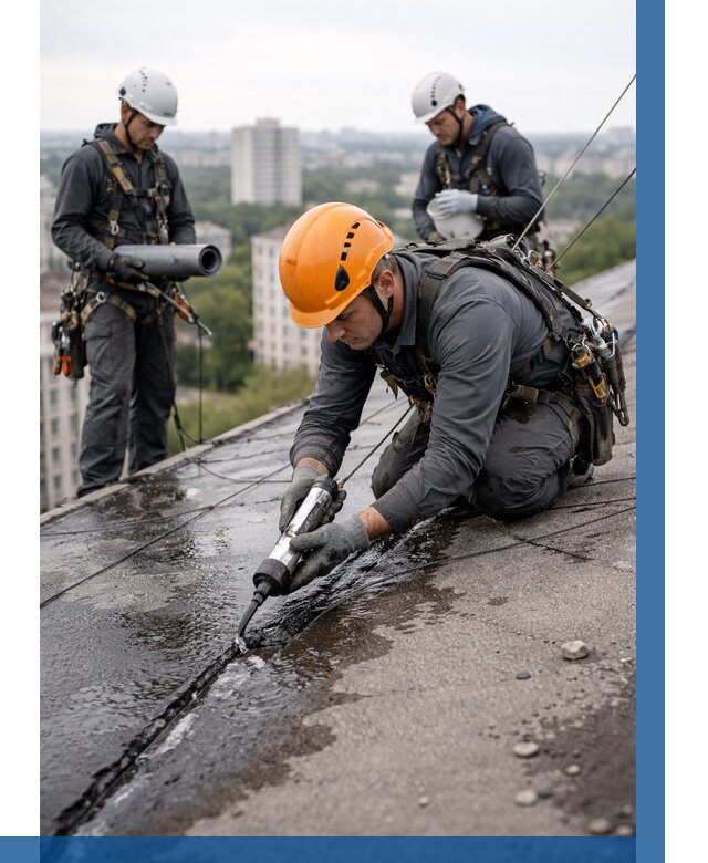 Устранение протечек кровли в Медногорске от 12206 р. | ВЫСОТНИК-Мдн