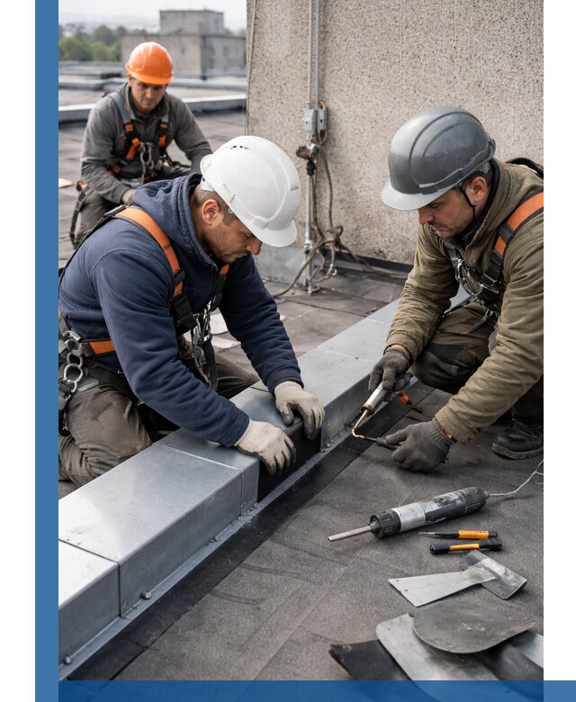 Ремонт кровельных примыканий в Медногорске профессионально