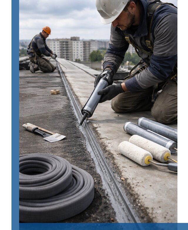 Герметизация швов кровли в Медногорске с гарантией герметичности