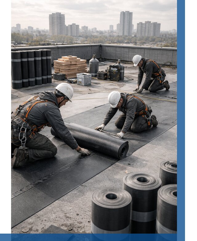 Монтаж мягкой кровли под ключ в Медногорске от 458 р. | ВЫСОТНИК-Мдн