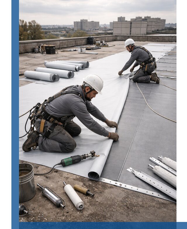 Монтаж мембранной кровли в Медногорске для промышленных зданий