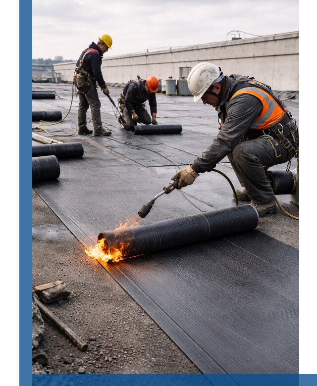 Монтаж наплавляемой кровли в Медногорске профессионально