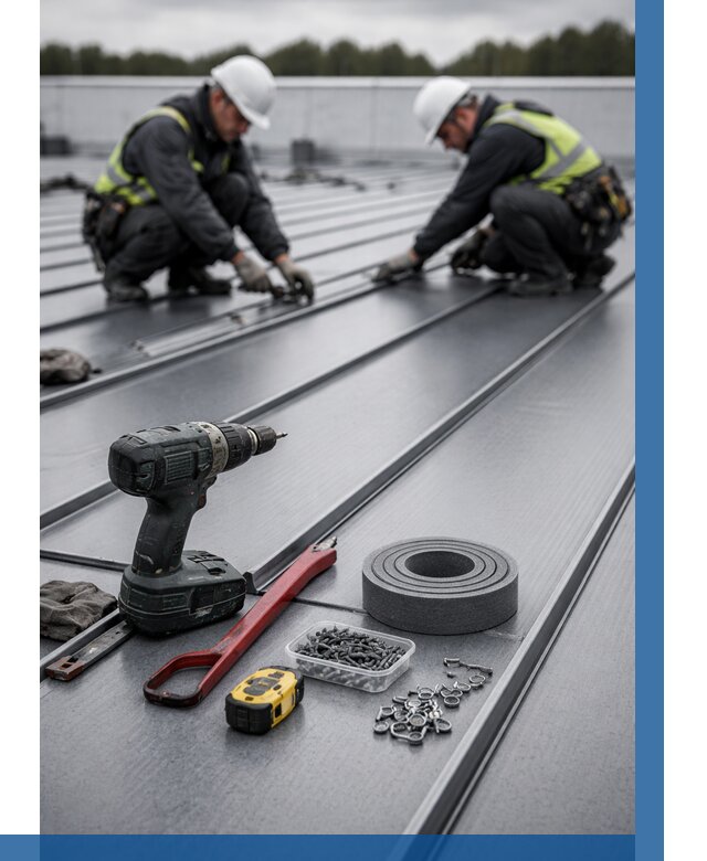 Монтаж фальцевой кровли в Медногорске от 1831 р. | ВЫСОТНИК-Мдн