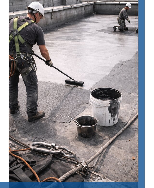 Гидроизоляция кровли жидкой резиной в Медногорске от 509 р. | ВЫСОТНИК-Мдн