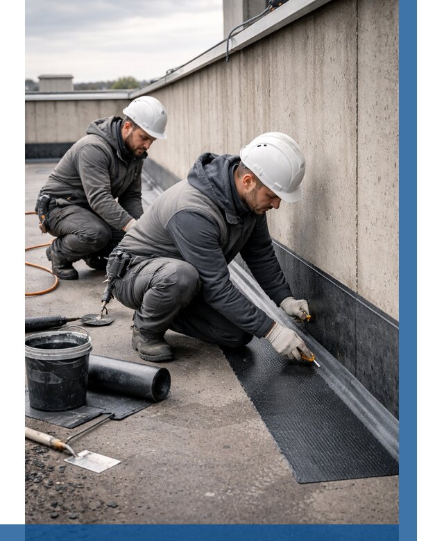 Гидроизоляция примыканий на кровле в Медногорске от 915 р. | ВЫСОТНИК-Мдн