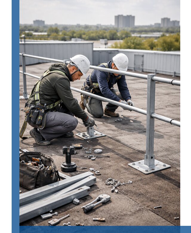 Монтаж кровельного ограждения в Медногорске под ключ с гарантией