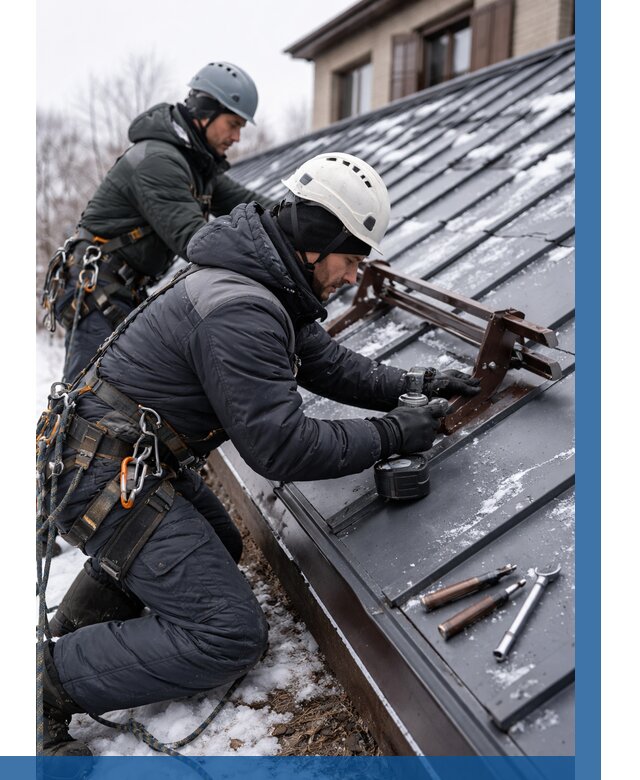 Монтаж снегозадержателей в Медногорске от 458 р. | ВЫСОТНИК-Мдн