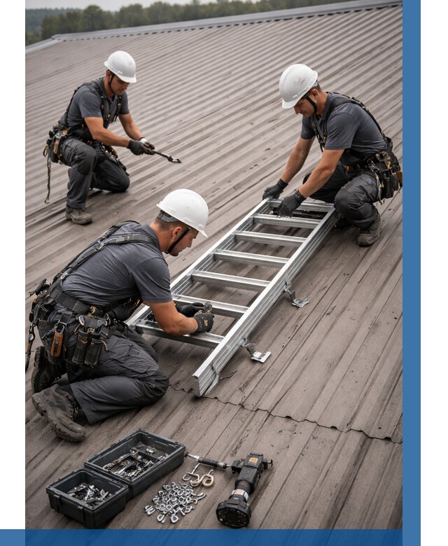 Монтаж кровельной лестницы в Медногорске от 4577 р. | ВЫСОТНИК-Мдн