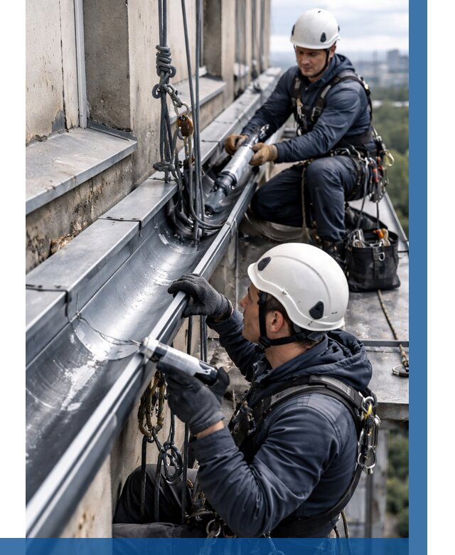 Ремонт водосточных желобов в Медногорске от 6612 р. | ВЫСОТНИК-Мдн