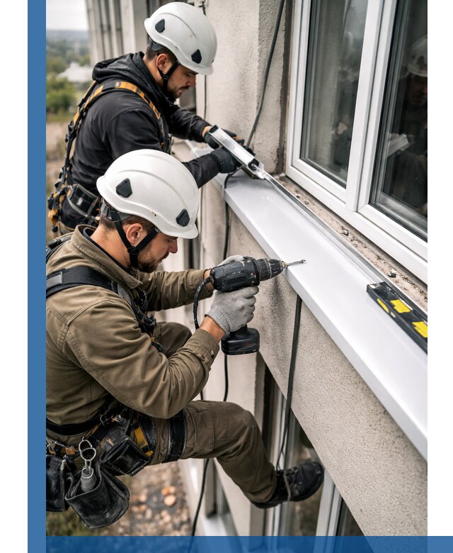 Профессиональный монтаж оконных отливов и отведения воды в Медногорске
