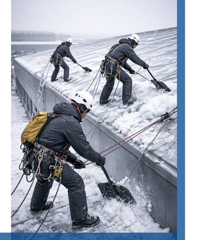 Очистка навесов от снега в Медногорске от 4577 р. | ВЫСОТНИК-Мдн