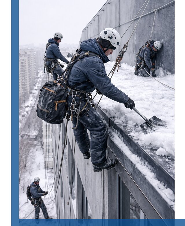 Абонентское обслуживание кровли зимой в Медногорске регулярный уход